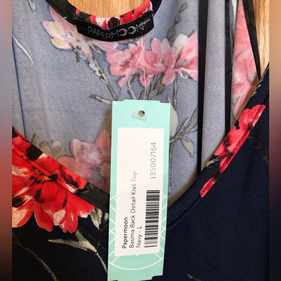 NWT Stitch Fix Papermoon Basima Back Detail Knit Top Size L - Picture 4 of 5